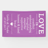 Love is ... custom names, date & color banner (Horizontaal)