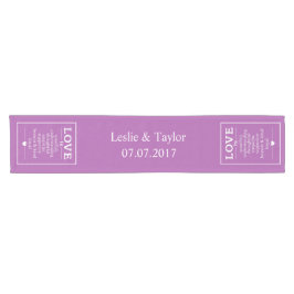 Love is ... custom names, date & color table runne korte tafelloper