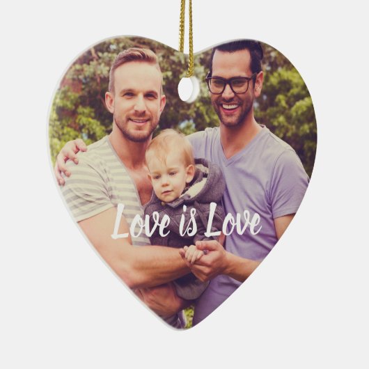 Love is Custom Photo Keramisch Ornament (Rechts)