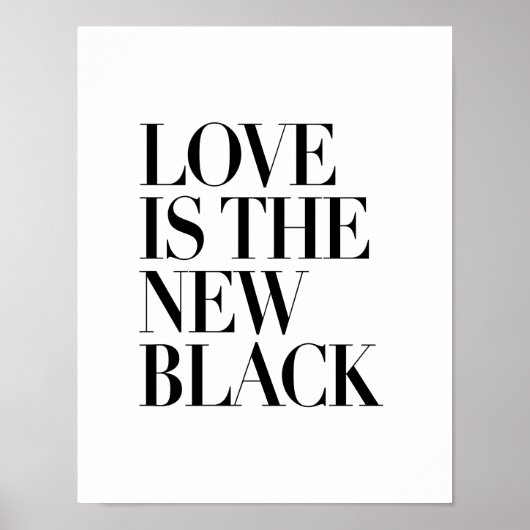 LOVE IS DE NIEUWE ZWARTE POSTER (Voorkant)