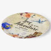 Love is een Adventure Vrijgezellenfeest Papieren Bordje (Gekanteld)