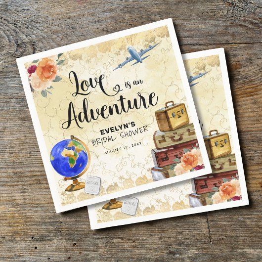 Love is een Adventure Vrijgezellenfeest Servet