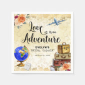 Love is een Adventure Vrijgezellenfeest Servet (Voorkant)