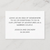 Love is een Adventure Wedding Bucket List Kaarten (Achterkant)