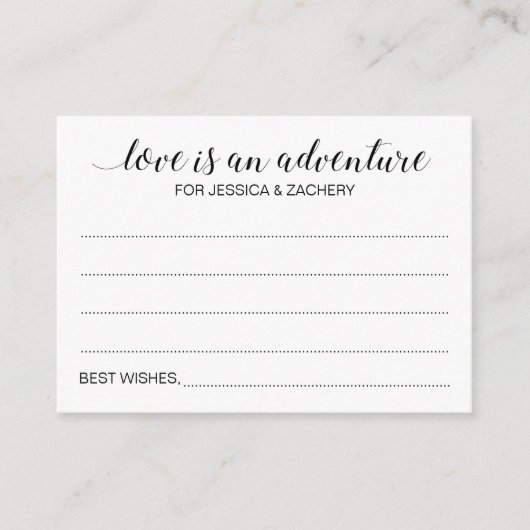 Love is een Adventure Wedding Bucket List Kaarten (Voorkant)