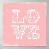 LOVE IS EEN CIRCUS-AFDRUKKING:PINK POSTER (Voorkant)