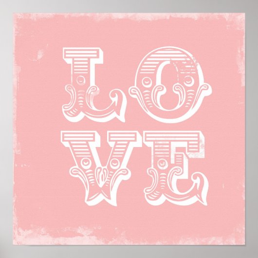 LOVE IS EEN CIRCUS-AFDRUKKING:PINK POSTER (Voorkant)