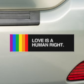 LOVE IS EEN MENSELIJK RECHT.png Bumpersticker (Op auto)