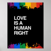 LOVE IS EEN MENSENRECHT POSTER (Voorkant)