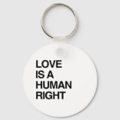 LOVE IS EEN MENSENRECHT SLEUTELHANGER (Voorkant)