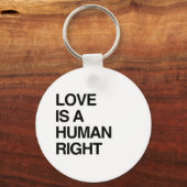 LOVE IS EEN MENSENRECHT SLEUTELHANGER (Voorkant)