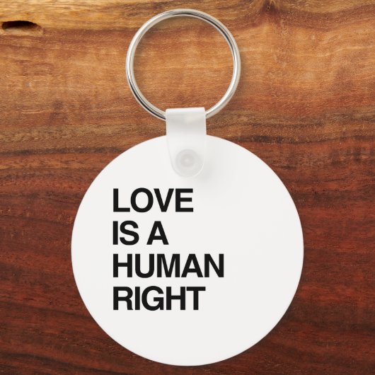 LOVE IS EEN MENSENRECHT SLEUTELHANGER (Voorkant)