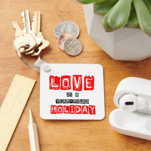Love is een vakantietypografie van Pinback het hel Sleutelhanger (Bureau)