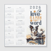 LOVE Is Een Vierbenig Woord Hond Kalender (Voorkant)