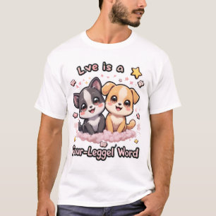 Love is een viervoetig woord t-shirt Schattigee pu