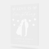 Love is Everything Personalized Wedding Acryl Bord (Hoek)