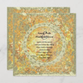 Love is Flame Poem Autumn Fire Wedding Invite Kaart (Voorkant / Achterkant)