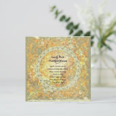 Love is Flame Poem Autumn Fire Wedding Invite Kaart (Staand voorkant)