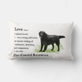 Love is Flat Coated Retriever Kussen