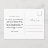 Love is Floral Photo Wedding Aankondigingskaart (Achterkant)