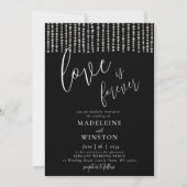 Love is Forever Glitter Diamond Sparkles Wedding Kaart (Voorkant)