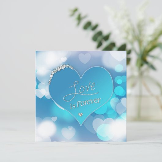 Love is Forever - Wedding Vow Renewal Uitnodiging (Staand voorkant)