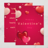 Love Is Found in Small Gestures,Valentine Day Card Feestdagenkaart (Voorkant / Achterkant)