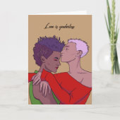 Love is Genderless LGBTQ Holiday Kaart (Voorkant)