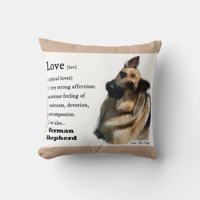 Love is German Shepherd Gifts Kussen (Voorkant)