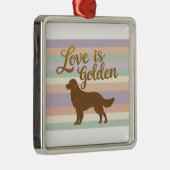 Love is Golden Metalen Ornament (Rechts)