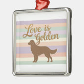 Love is Golden Metalen Ornament (Links)