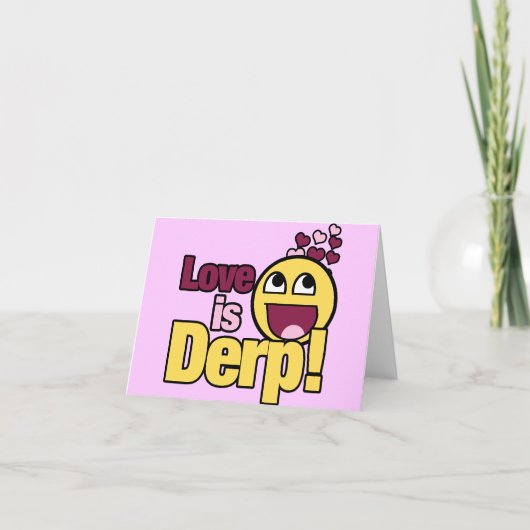 Love is Herp Derp Feestdagen Kaart (Voorkant)