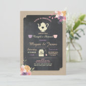 LOVE IS HET BREWING Couple's Shower Tea Teapot Inv Kaart (Staand voorkant)