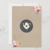 LOVE IS HET BREWING Couple's Shower Tea Teapot Inv Kaart (Achterkant)