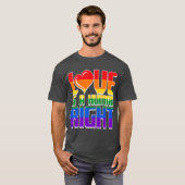 Love is human right Gay Pride Support LGB T-shirt (Voorkant volledig)