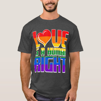 Love is human right Gay Pride Support LGB T-shirt