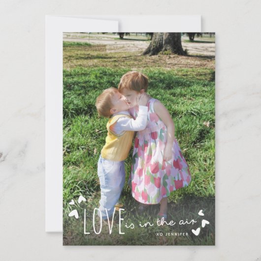 Love is in Air Cute Valentijnsdag Photo Card (Voorkant)