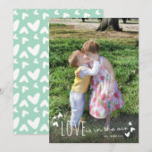 Love is in Air Cute Valentijnsdag Photo Card (Voorkant / Achterkant)