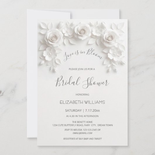 Love Is In Bloom | 3D Roses Flowers Kaart (Voorkant)