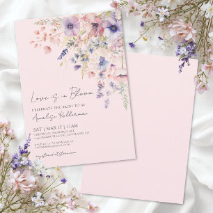 Love Is In Bloom Blush Roze Bloemstuk Bruidsfeest Kaart