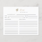 Love is in Bloom Boho Bridal Shower Recipe Floral (Voorkant)