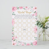 Love is in Bloom Bridal Shower Bingo Game (Staand voorkant)
