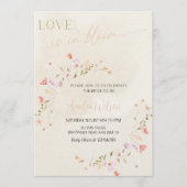 Love Is in Bloom Bridal Shower-Floral Garden Theme Kaart (Voorkant)