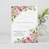 Love Is in Bloom Bridal Shower-Floral Garden Theme Kaart (Staand voorkant)