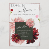 Love Is in Bloom Bridal Shower-Floral Garden Theme Kaart (Voorkant)