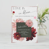 Love Is in Bloom Bridal Shower-Floral Garden Theme Kaart (Staand voorkant)