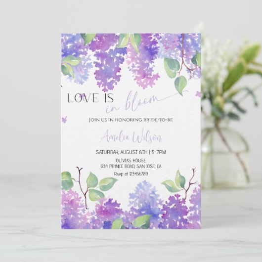 Love Is in Bloom Bridal Shower-Floral Garden Theme Kaart (Staand voorkant)