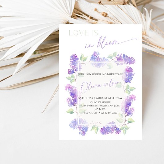 Love Is in Bloom Bridal Shower-Floral Garden Theme Kaart