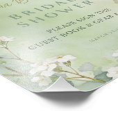 Love Is in Bloom Bridal Shower Welcome Sign Foto Afdruk (Hoek)