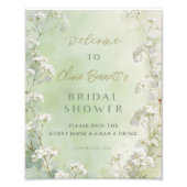 Love Is in Bloom Bridal Shower Welcome Sign Foto Afdruk (Voorkant)